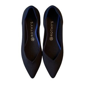 Navy Rothy’s The Point Flat Shoe